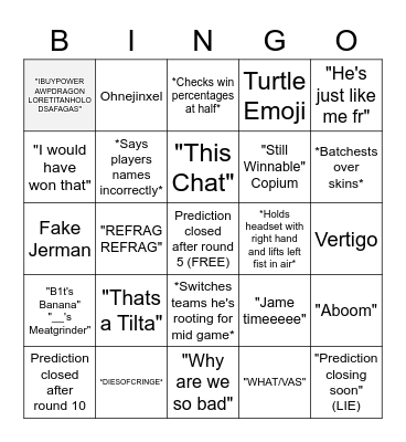 Ohnepixel Watchparty Bingo 2023 Bingo Card
