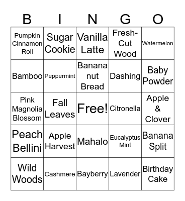 Jewelry in Candles Bingo Card