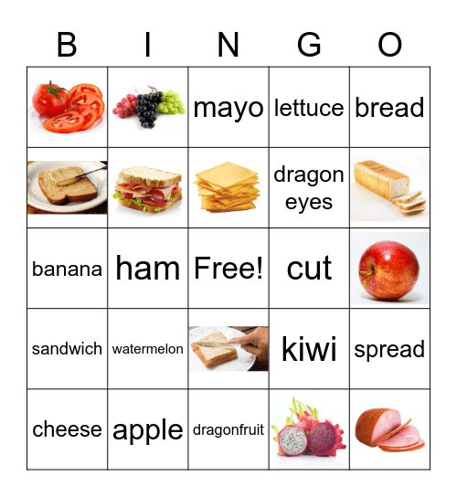 Making a Sandwich Bingo Card