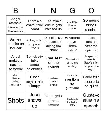 Watch Party Bingo Card