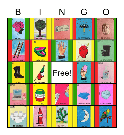 Lotería Bingo Card