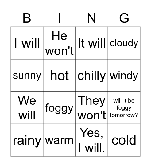 VA Bingo Card