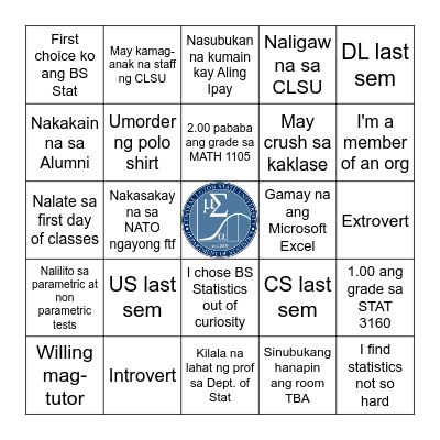 BINGO Stat - What are the odds you will win this game? Bingo Card