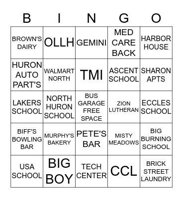 TAT BINGO Card