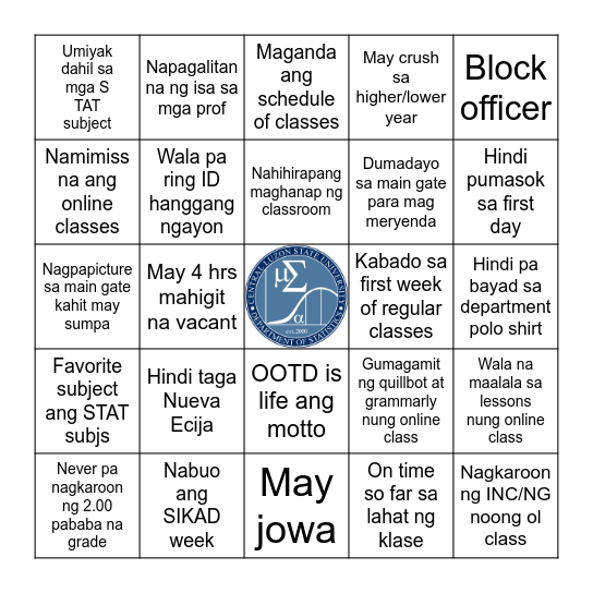 BINGO Stat 2 - What are the odds you will win this game? Bingo Card