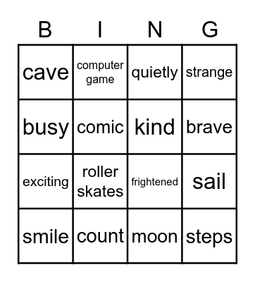 Storyfun unit 3 Bingo Card