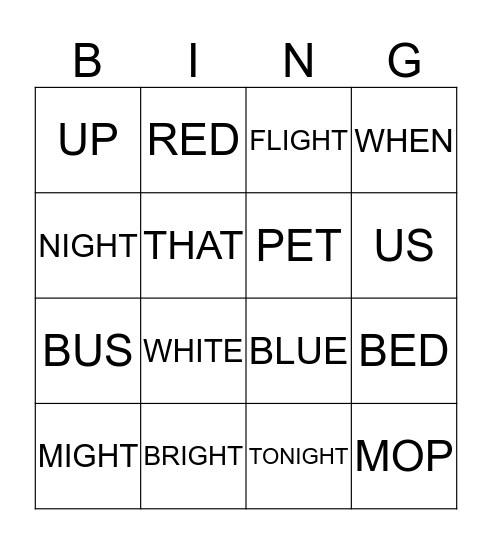 Bingo Card