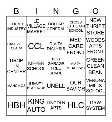 TAT BINGO Card