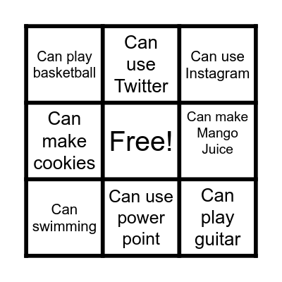 BINGO WITH ME! Bingo Card