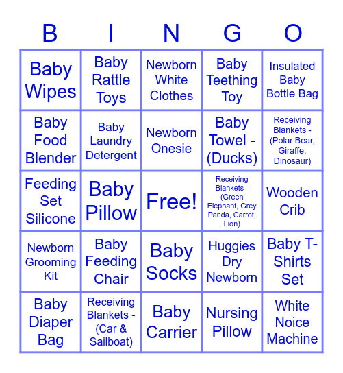 MILES' BABY SHOWER Bingo Card