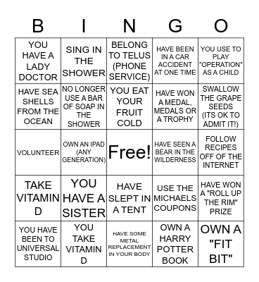 WHO IS IT IN OUR CLASS Bingo Card