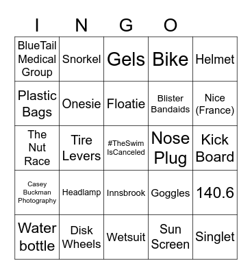 CMC 2023 Bingo Card