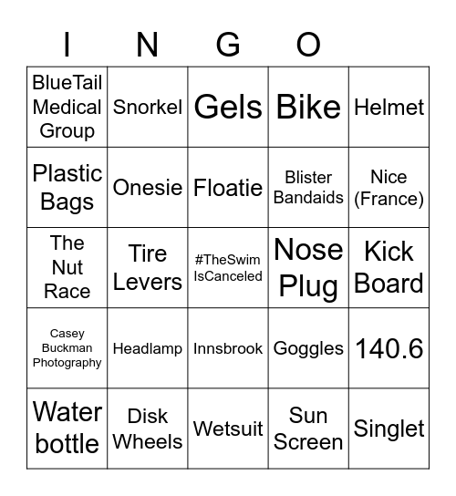 CMC 2023 Bingo Card