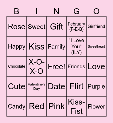 DUASL "Sign of Love" Bingo Card