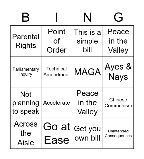 2023 Crossover Edition Bingo Card