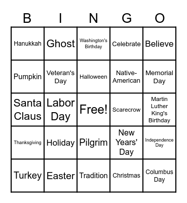 ASL 3 Lesson 43 Bingo Card