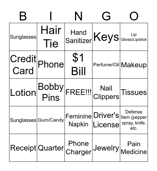 Girls Day Out - Sherell's 32 and Fabulous Party  Bingo Card