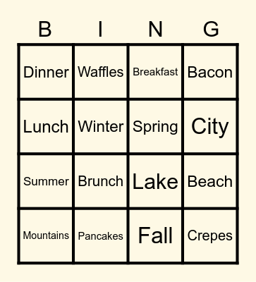 Teambuilding Activity Bingo Card