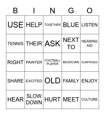 ASL 1 REVIEW PART I Bingo Card