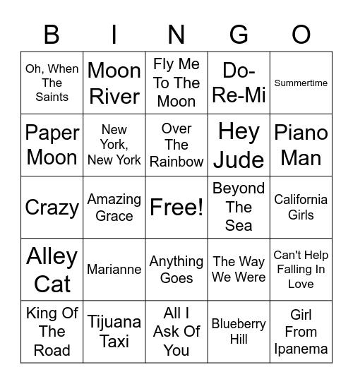 FLETCHER Bingo Card