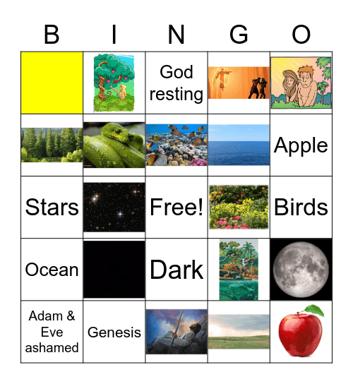 Creation & Fall Bingo Card