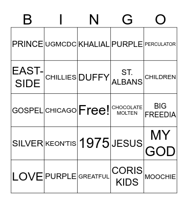 KENYATTA'S PHENOMENALLY 40TH! Bingo Card