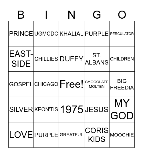 KENYATTA'S PHENOMENALLY 40TH! Bingo Card