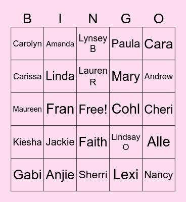 Have You Meet Us All? Bingo Card