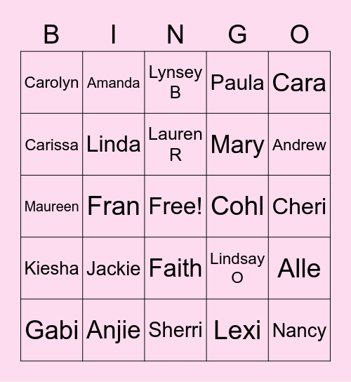 Have You Meet Us All? Bingo Card