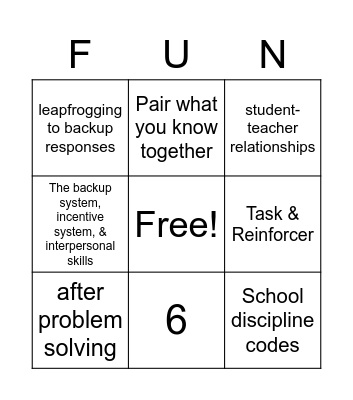 Chapter 25 Bingo Card