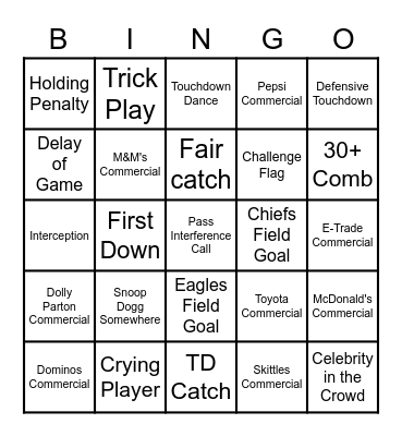 Bowl Bash Bingo Card