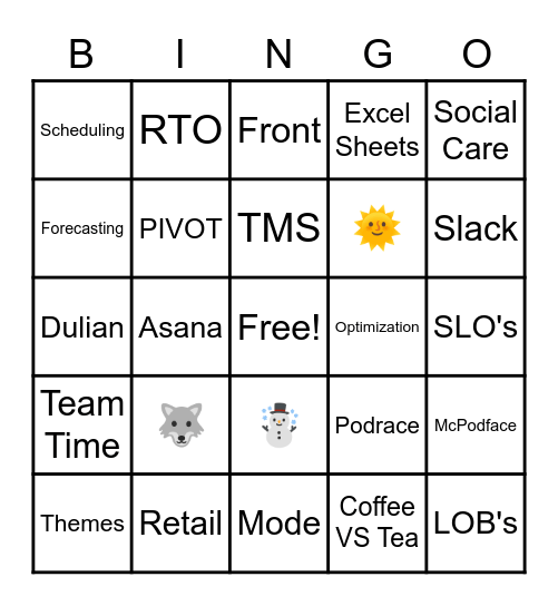 Alpha1 Bingo Card