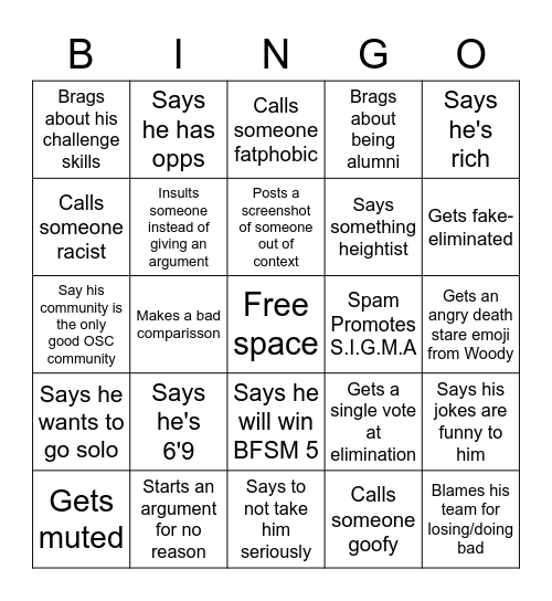 Daily SIG Bingo Card