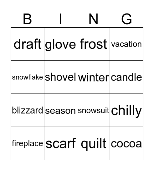 Bingo Card