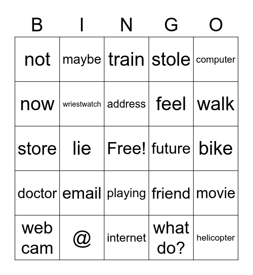 Feb 7 Bingo Card