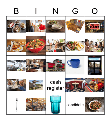 CS - Restaurant Bingo Card