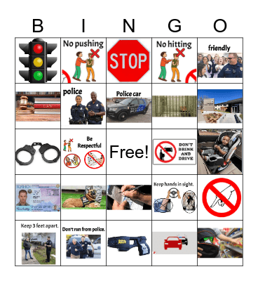 Police Bingo Card