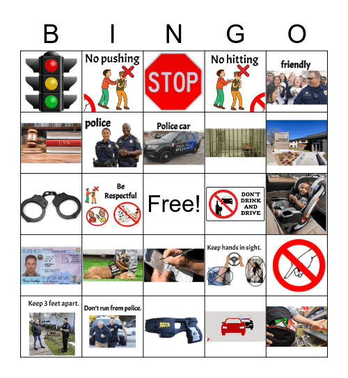 Police Bingo Card