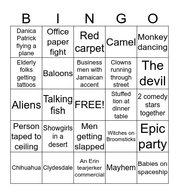 Super Bowl Commercial Bingo 2013!! Bingo Card
