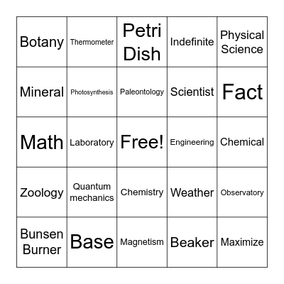 Bingo Card