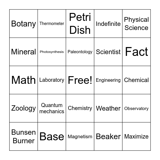 Bingo Card