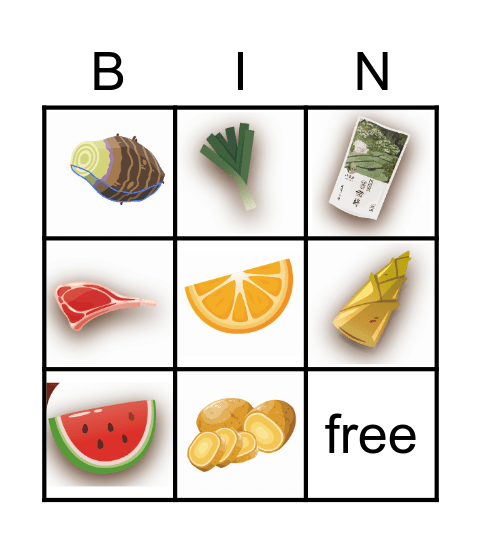 食在地饗當季 米其林餐廳bingo趣 Bingo Card