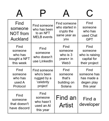 Web3 Bingo- Winner gets a prize.... Bingo Card