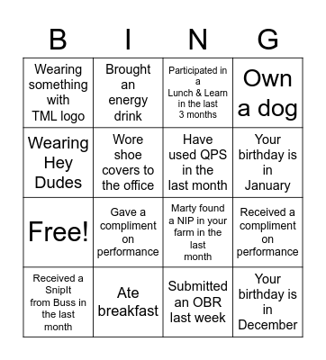 Farm Manager BING Bingo Card