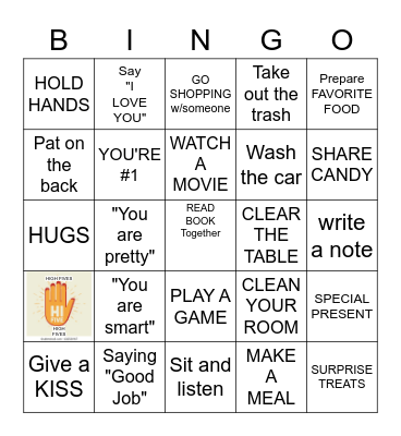 FIVE LOVE LANGUAGES Bingo Card