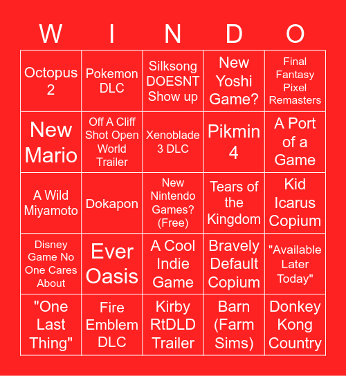 Direct 2/8/2023 Bingo Card