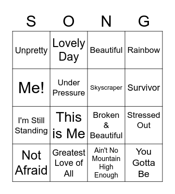 P.S. I Love You Day Bingo Card