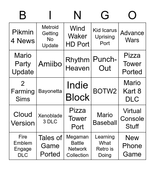 Direct Bingo Card