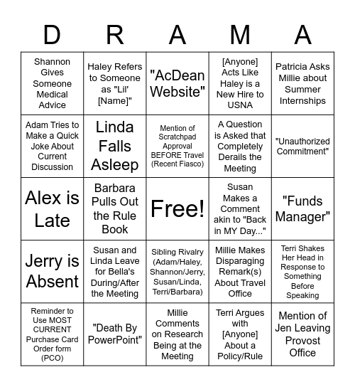 Ed Tech Meeting 8 February, 2023 Bingo Card