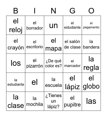 3rd Grade Unit 3 Bingo Card